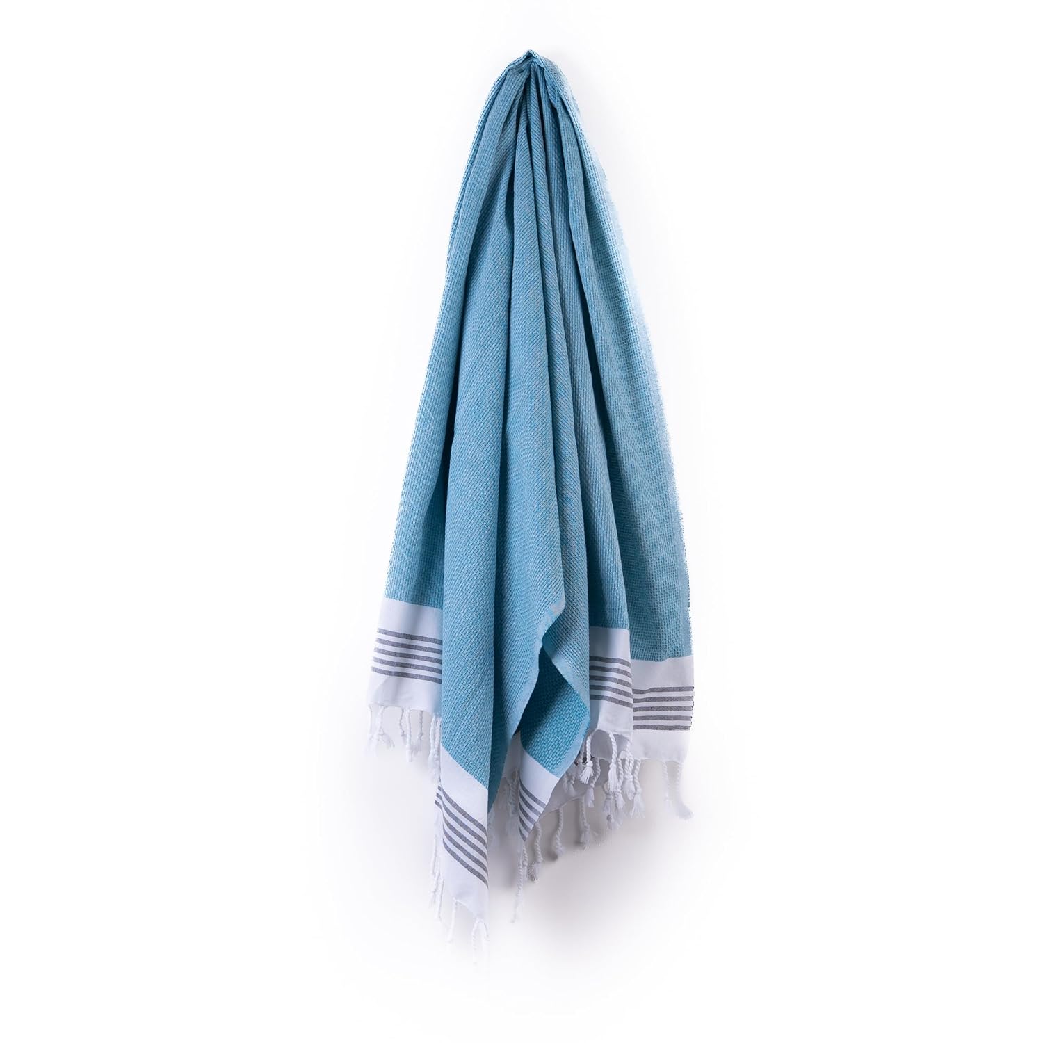 Haber Premium Light Weight 100% Cotton Bath Towel 250 Gsm | Unique Micro Waffle Texture For Active Feel, Quick Absorption & Faster Drying Towel (Harbour Blue)