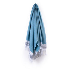 Haber Premium Light Weight 100% Cotton Bath Towel 250 Gsm | Unique Micro Waffle Texture For Active Feel, Quick Absorption & Faster Drying Towel (Harbour Blue)