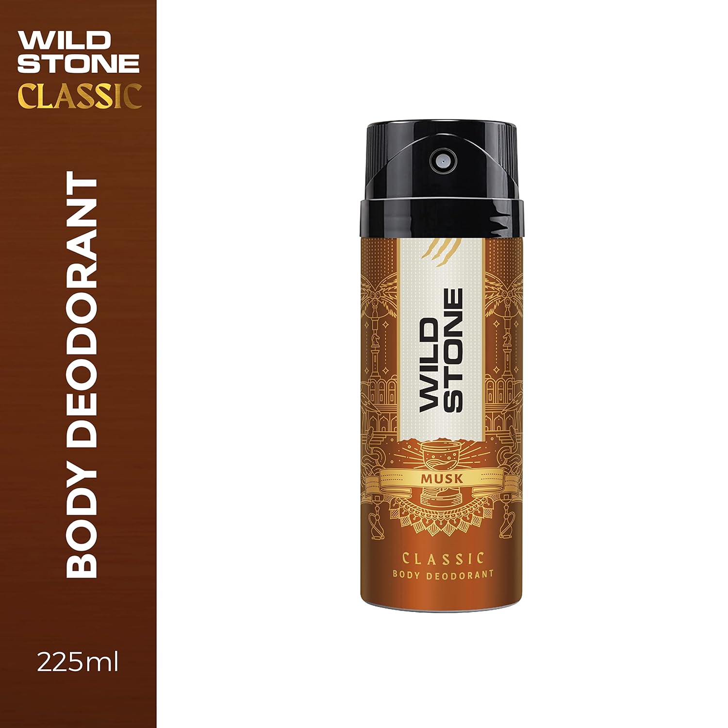 Wild Stone Classic Musk Body Spray Men Deodorant 225ml 7.6 Fl.oz. | Perfect For Use Partywear