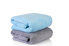 Sellsworld Microfiber Large Bath Towel | Quick Dry Super Absorbent Bath Towel For Men & Women | Towel For Bath, Travel, Gym, Beach, Pool & Yoga (Grey & Sky Blue)