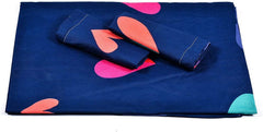 Elastic Fitted Bedsheet For Double Bed With 2 Pillow Cover - 60 X 78 Inches, Dark Blue | Super Soft Brushed Durable Fabric