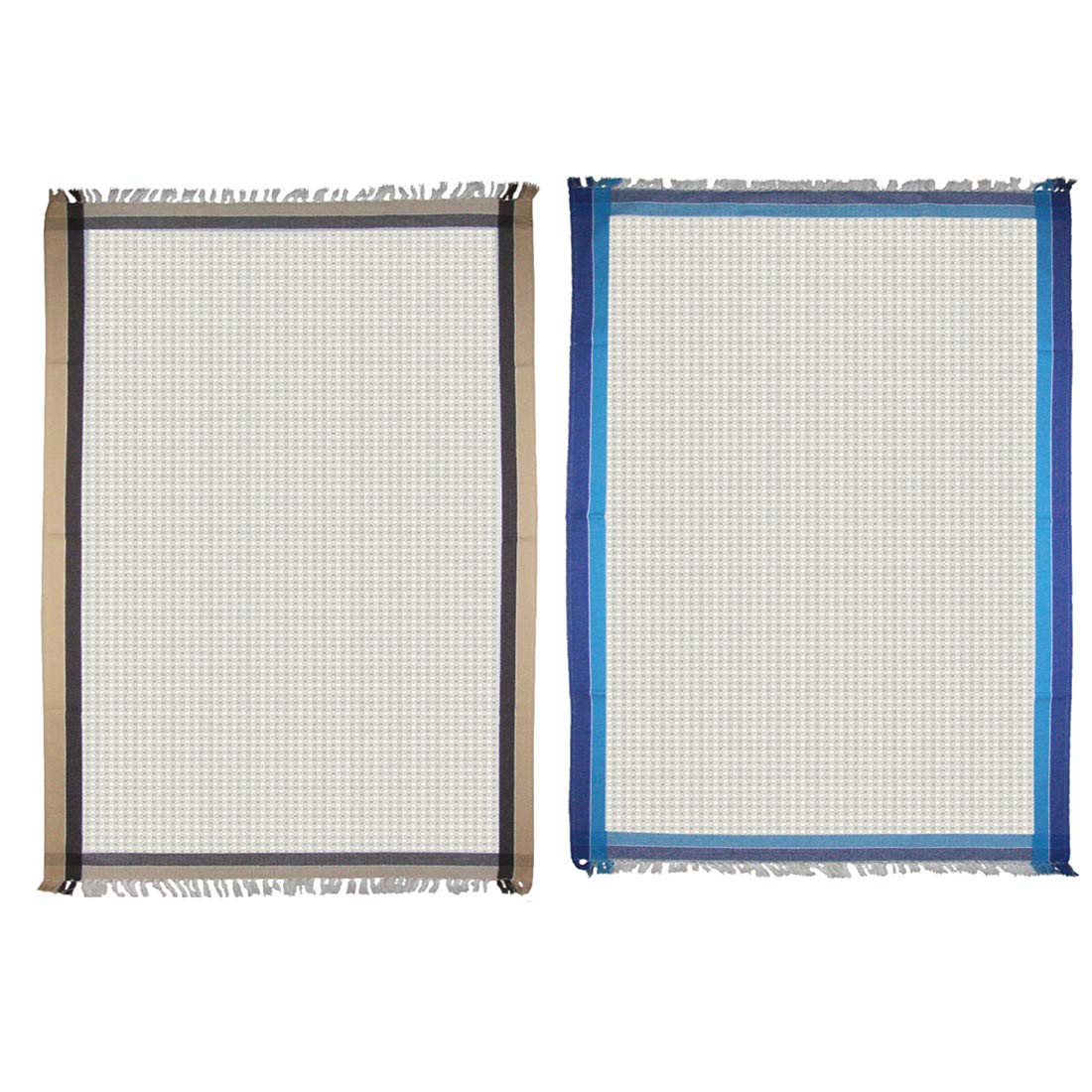 Athom Trendz Living Light Weight Cotton Premium Waffle Border Bath Towel 480 Gsm | Pack Of 2