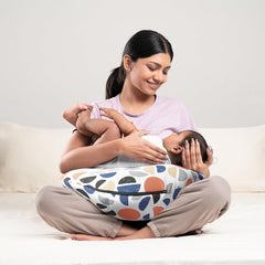 Feeding Pillow For New Born Baby, 5 In 1 Multipurpose Use, Nursing Pillow, White | Pillow For Breastfeeding With Cotton Removable Cover | Easy To Clean, For Back & Shoulders Support