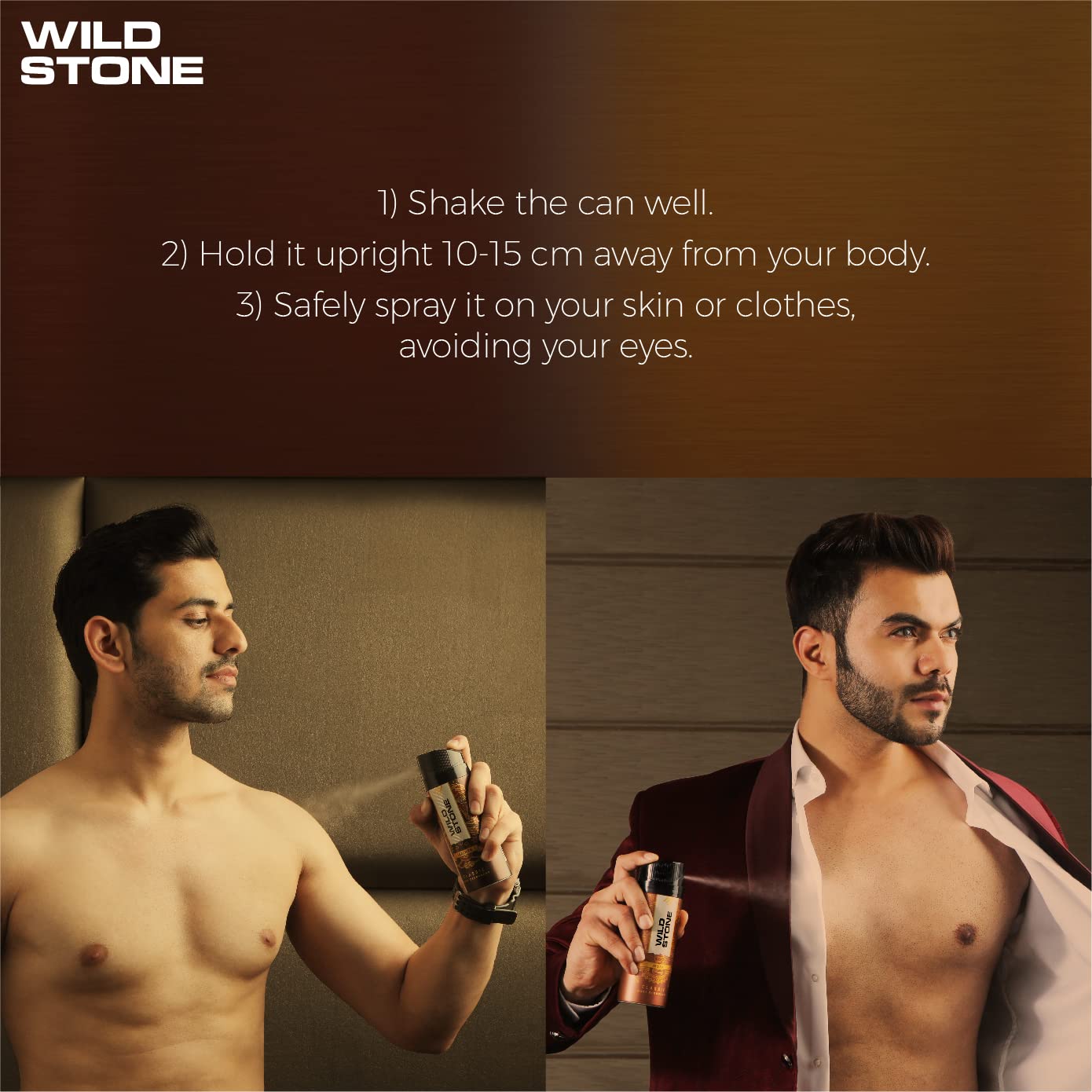 Wild Stone Classic Leather & Musk Body Men Deodorants 450ml 15.2 Fl.oz. | Best Gift For Bestfriend | Pack Of 2