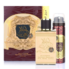 Ard Al Zaafaran Ahlam Al Arab Eau De Parfum 2.7 Fl.oz. + Perfumed Deodorant Inside | Unisex Luxury Fragrance