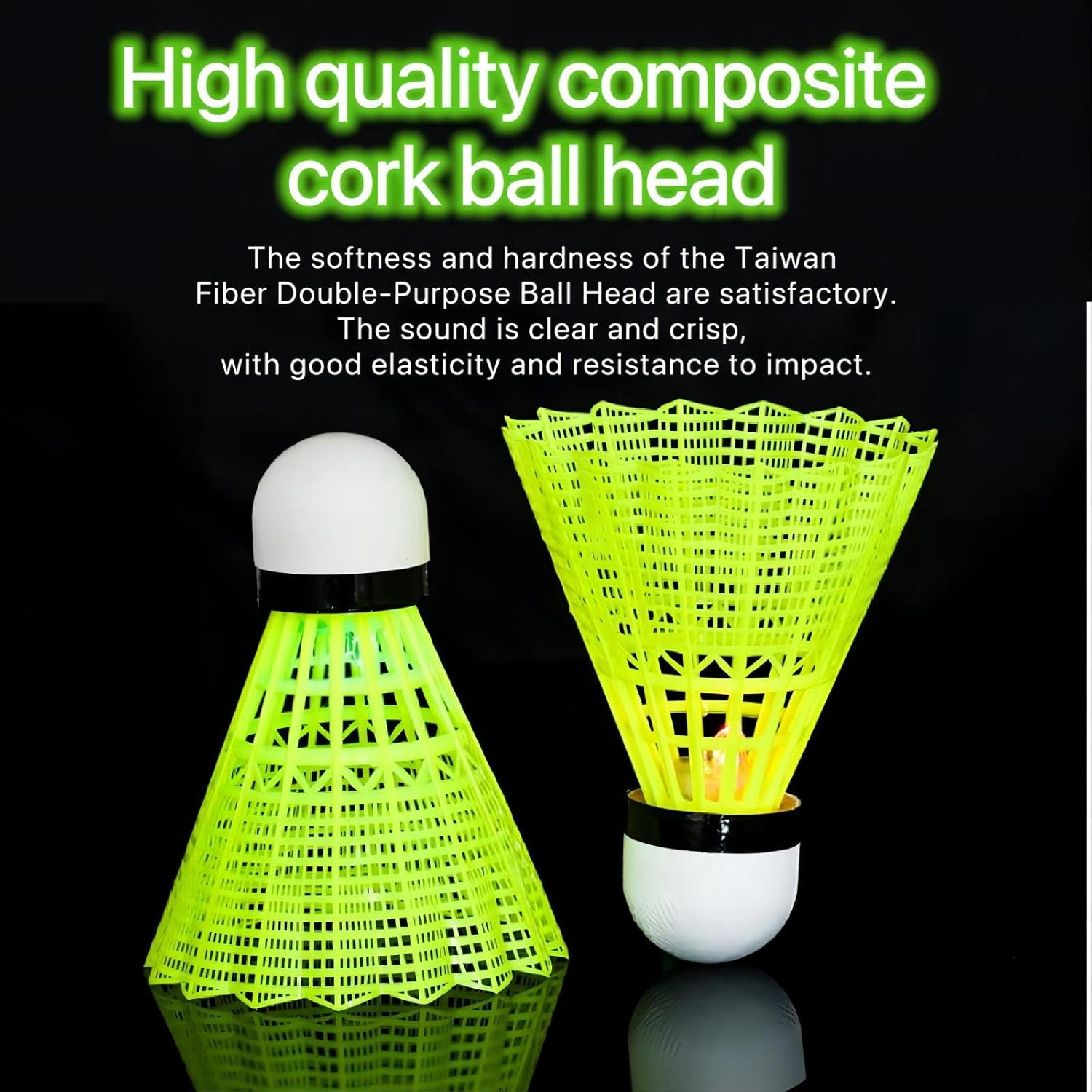 Sunkizzrs Nylon Badminton Shuttlecocks , For Outdoor Indoor Sport Activities | Yellow , Pack Of 4