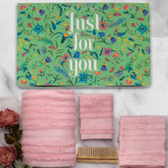 Mush Bamboo Luxurious Bath + Hand & Face Towel 1000 Gsm | Ultra Soft, Absorbent & Antimicrobial Towel (Pink) -3 Piece