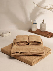 Monte Carlo Solid 2 Bath Towel & 2 Hand Towel 1400 Gsm (Camel)