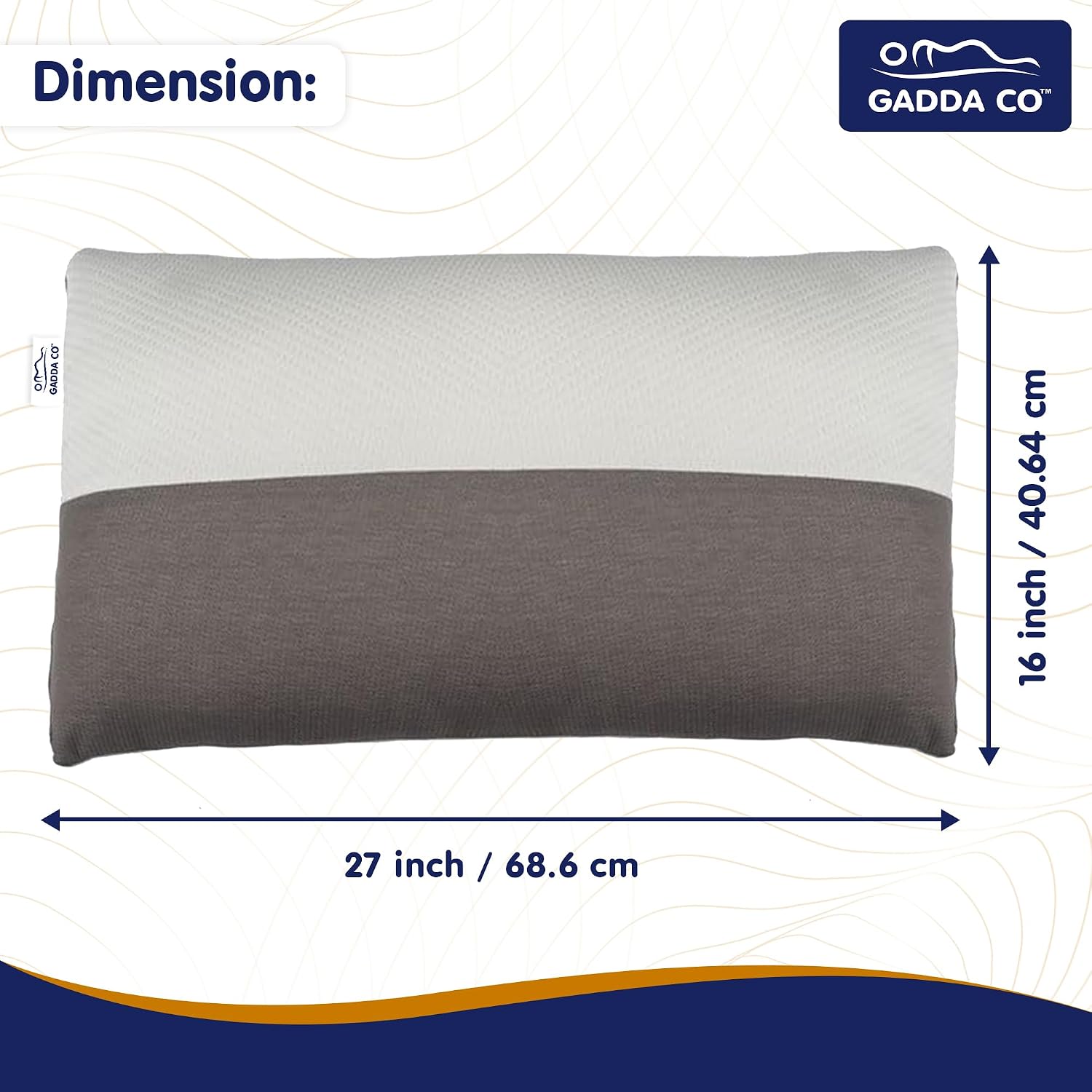 Hollow Sleeping Fiber Pillow With Zip, Adjustable Sleeping Bed Pillow -Standard Size | White & Grey, Soft & Fluffy Pillow, Neck Support, Breathable, Cool & Comfortable - Set Of 2