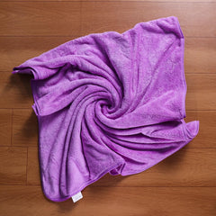 Fezora Microfiber Bath Towel 400 Gsm | Men & Women Large Size Ultra Soft, Quick Dry, Lightweight & Super Absorbent Towel (Purple)