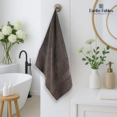 Earthy Fables Premium Bath Towel 600 Gsm | 100% Combed Cotton Ultra Soft, Quick Dry & Highly Absorbent For Home, Travel & Acne-Prone Skin (Grey)