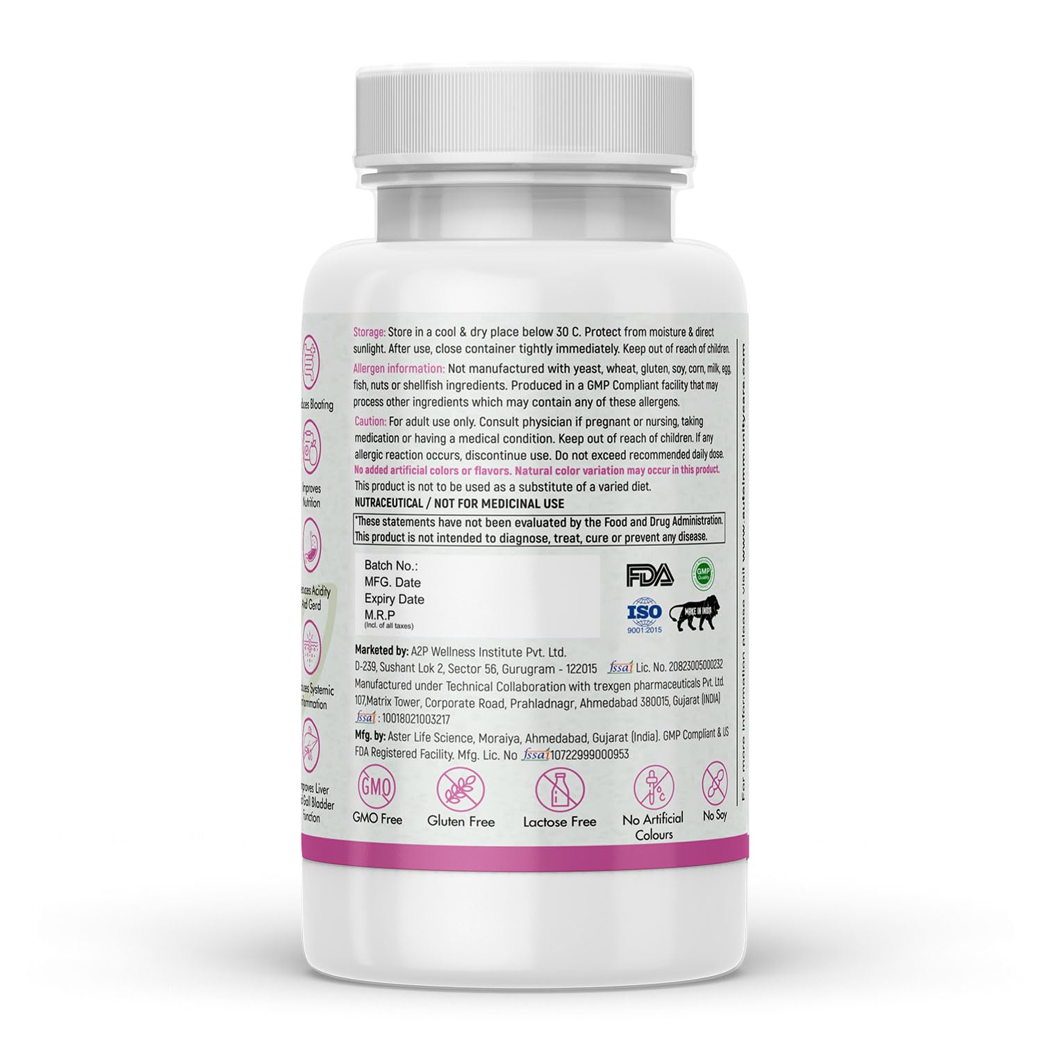 Autoimmunity Care Digest All Care Advanced All - In -1 Digestive Enzymes For Digestion Support Prevents Indigestion, Bloating, Gas & Stomach Discomfort | 30 Capsules, 50gm 0.1lbs