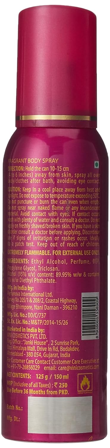 Fogg Essence & Paradise Fragrant Body Spray For Women  150 Ml 5 Fl.oz. Each Pack Of 2 | Perfect For Gifting