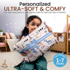 Personalized Pillow For Kids, Super Soft Cotton Kids Cushion - 12 X 18 Inches | Custom Name, For 5 Years Old Kids, Adorable Prints | For Head, Neck Support Baby Pillow - Pillow 11