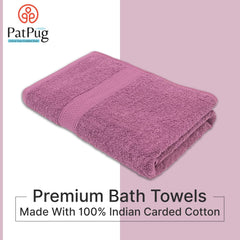 PatPug 100% Indian Ultra Soft Cotton 450 Gsm Bath Towel Large Bath Towel | Highly Absorbent Quick Drying Durable Towel For Men, Women & Kids (Mahogany)