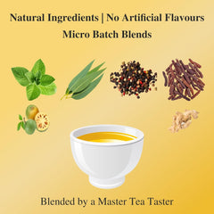 San-Cha Happy Breathing Herbal Tea - 25 Biodegradable Herbal Tea Bags | Relief Against Air Pollutants - Zero Caffeine, Environment Friendly