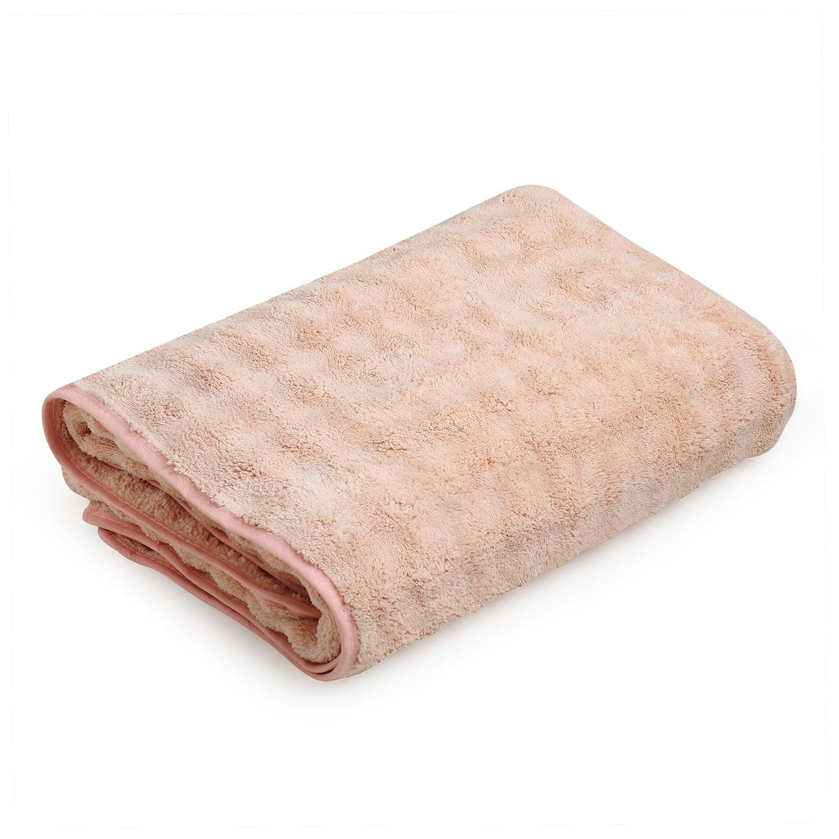 Enrich Homes Microfiber Bath Towels 450 Gsm | Large Size Super Soft Towel For Women & Men (Light Saffron)- 1 Pcs