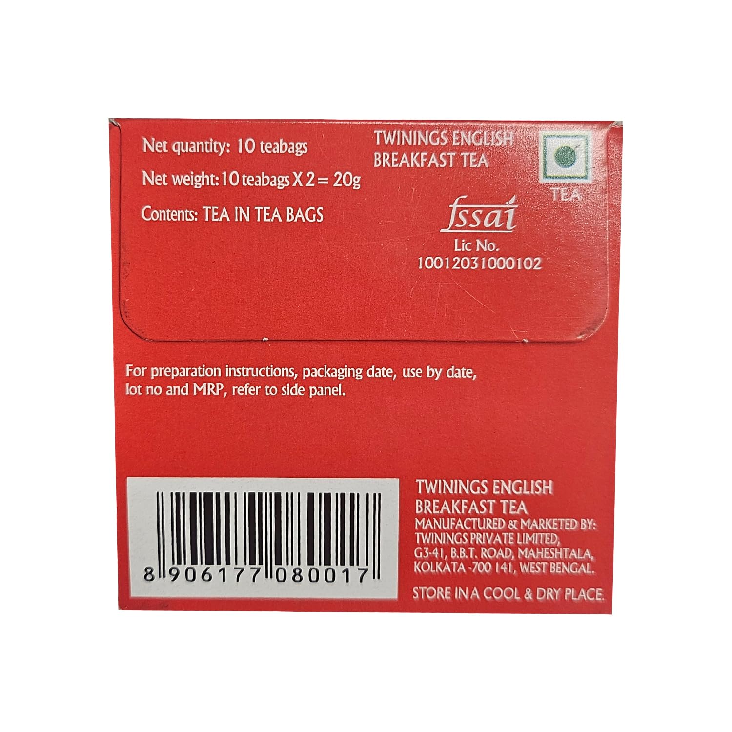 Twinings English Classics English Breakfast Tea - 20gm, 0.7 Ounce, 10 Envelope Tea Bags | Rich, Robust & Satisfying Black Tea - Medium Strength Premium Black Tea, Caffeine Free