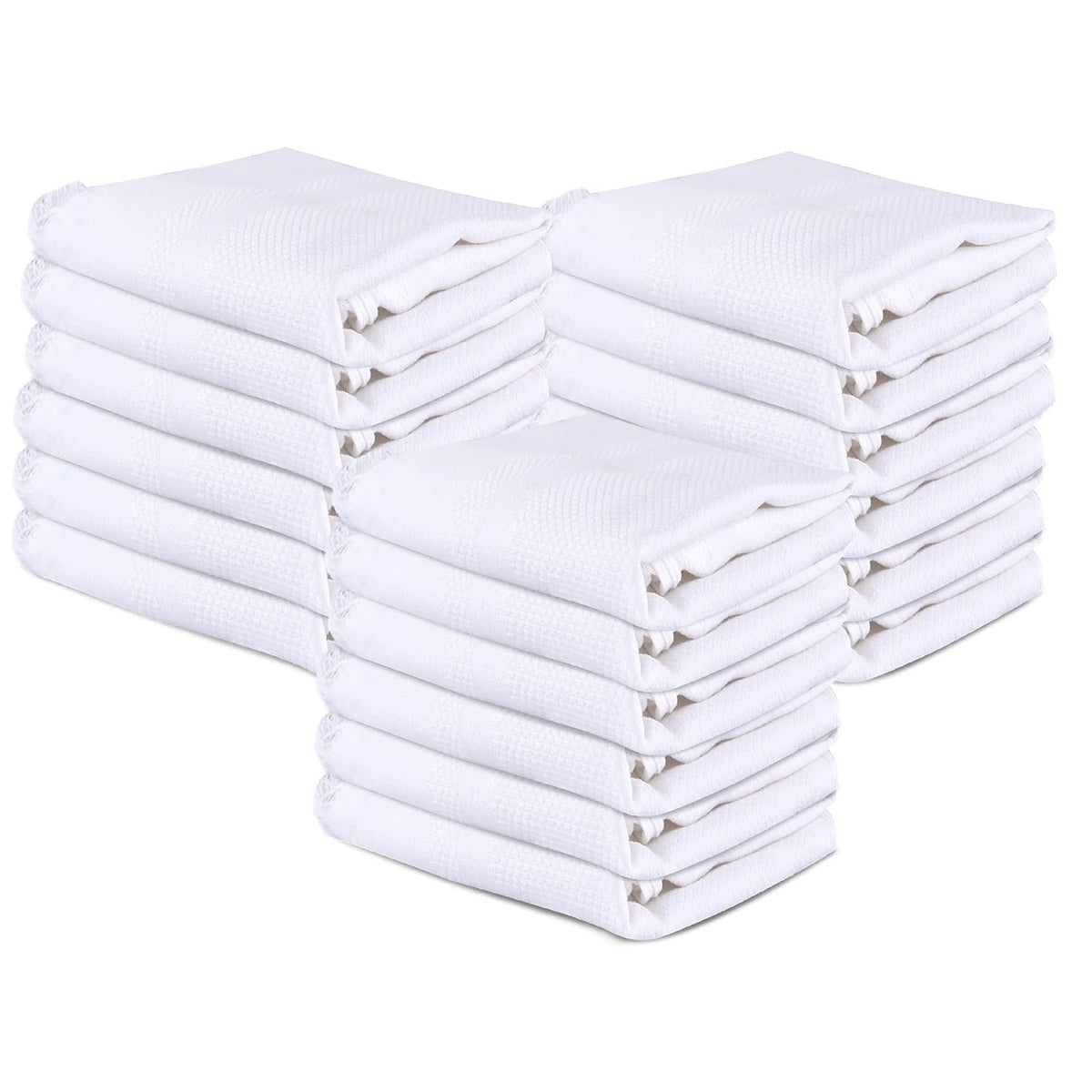 Kuber Industries Face Towel 200 Gsm | Cotton Easily Washable Travel Friendly Pocket Towels & Gym Napkins | Pack Of 18 (White)