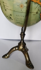 Globe Educational Political World Globe With Metal Finish, Home Decor, Office Decor, Gift For Students Green 12" Inch, Pack Of 1