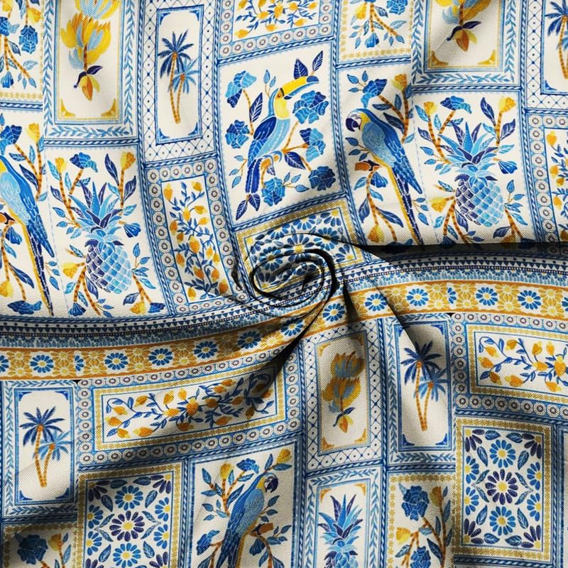 Single Bed Sheet With 1 Pillow Covers For Single - 60 X 90 Inches, White & Blue | Super Soft Premium Brushed Glace Cotton Bedsheet