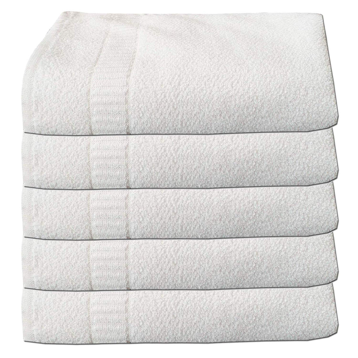 Kuber Industries Bath Towel 750 Gsm | Super Soft Fluffy Absorbent Microfiber Cotton Bath Towel - Pack Of 5 CTKTC024297 (White)