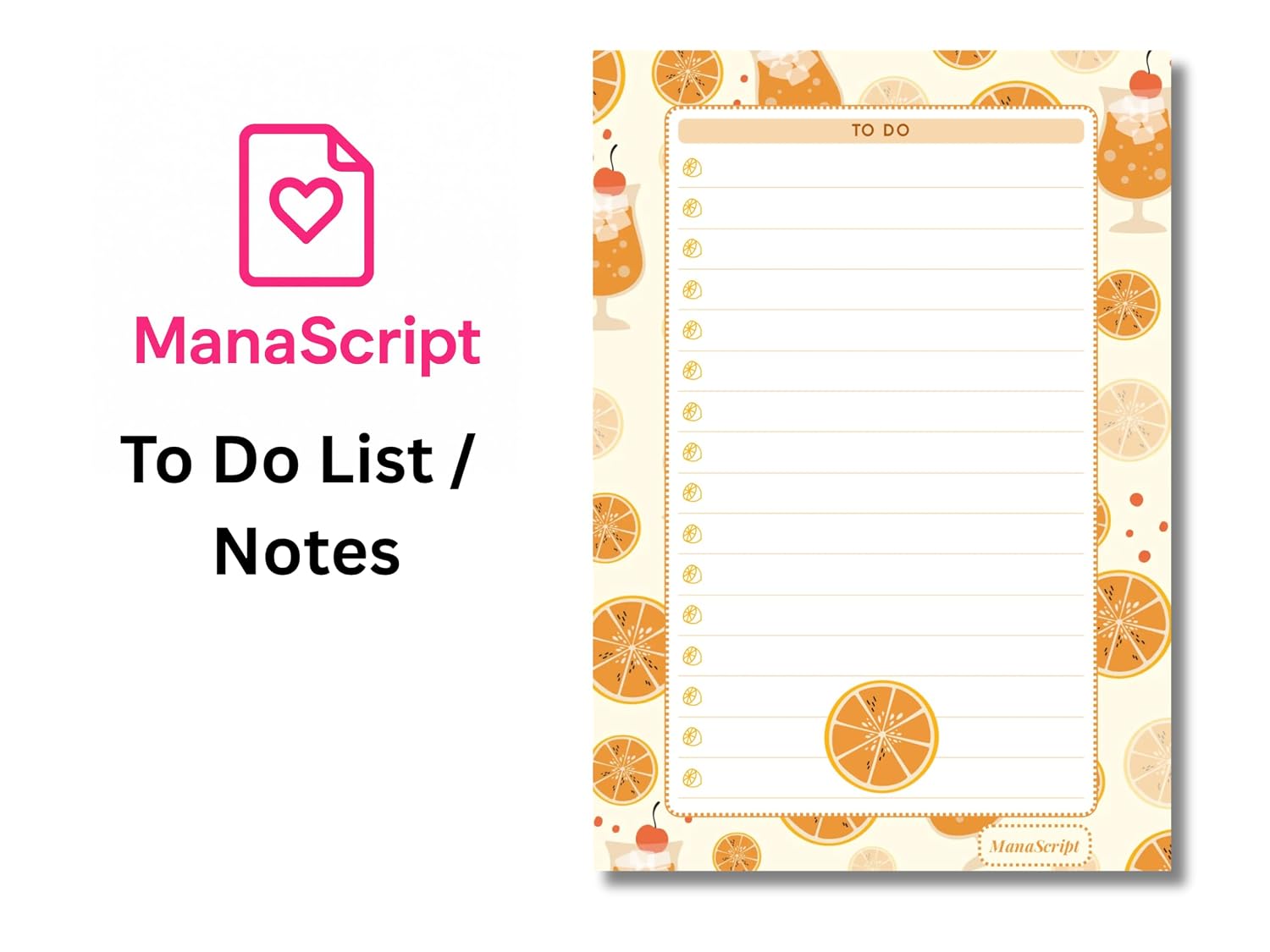 A5 Notes/To Do List Notepad, Beautiful Checklist Pad, Tear-Off Sheets (Lemon) Pack Of 1