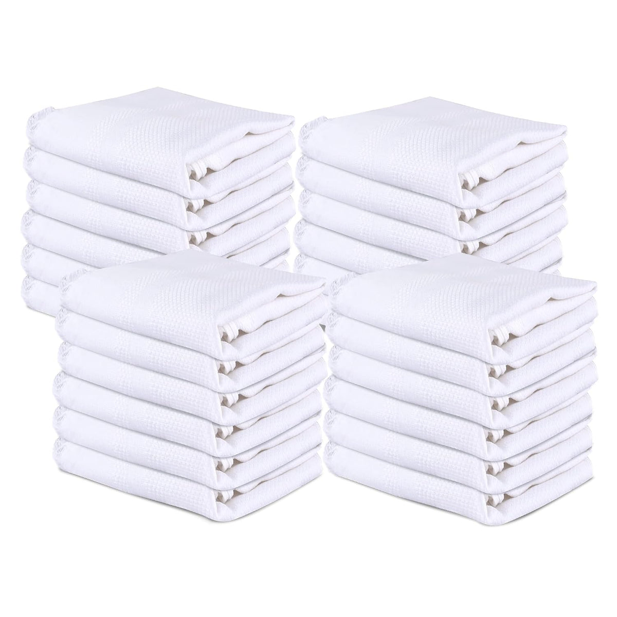 Kuber Industries Face Towel 200 Gsm | Cotton Easily Washable Travel Friendly Pocket Towels & Gym Napkins | Pack Of 24 (White)