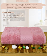 Rangoli Soft Absorbent Durable Towels Earthly Egyption Cotton Plush Oversized Bath Towel 600 Gsm (Peach)