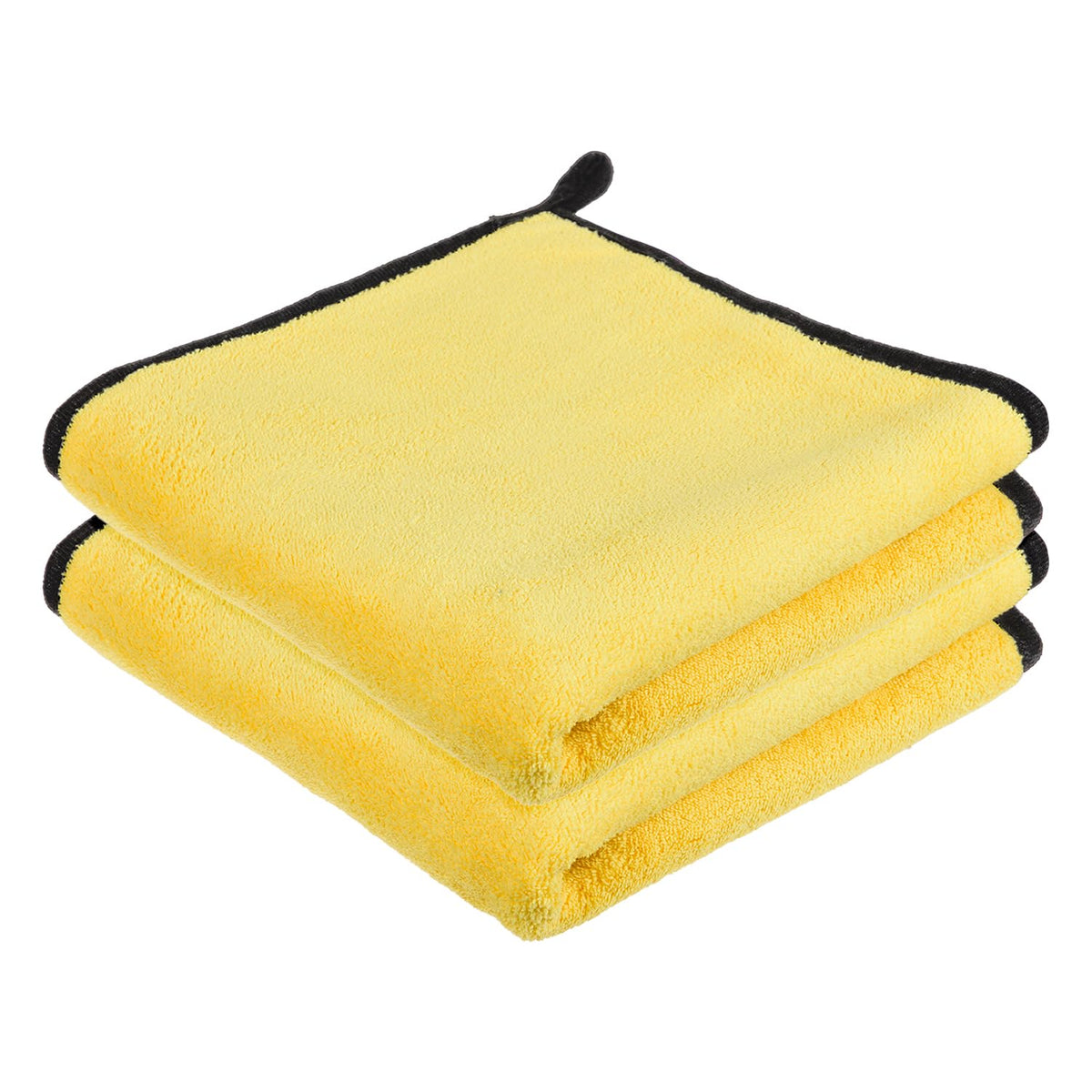 Kuber Industries Cleaning Towel 400 Gsm | Reusable Cleaning Cloths For Kitchen, Duster & Home Cleaning Towel Hanging Loop - Pack Of 2 (Yellow)