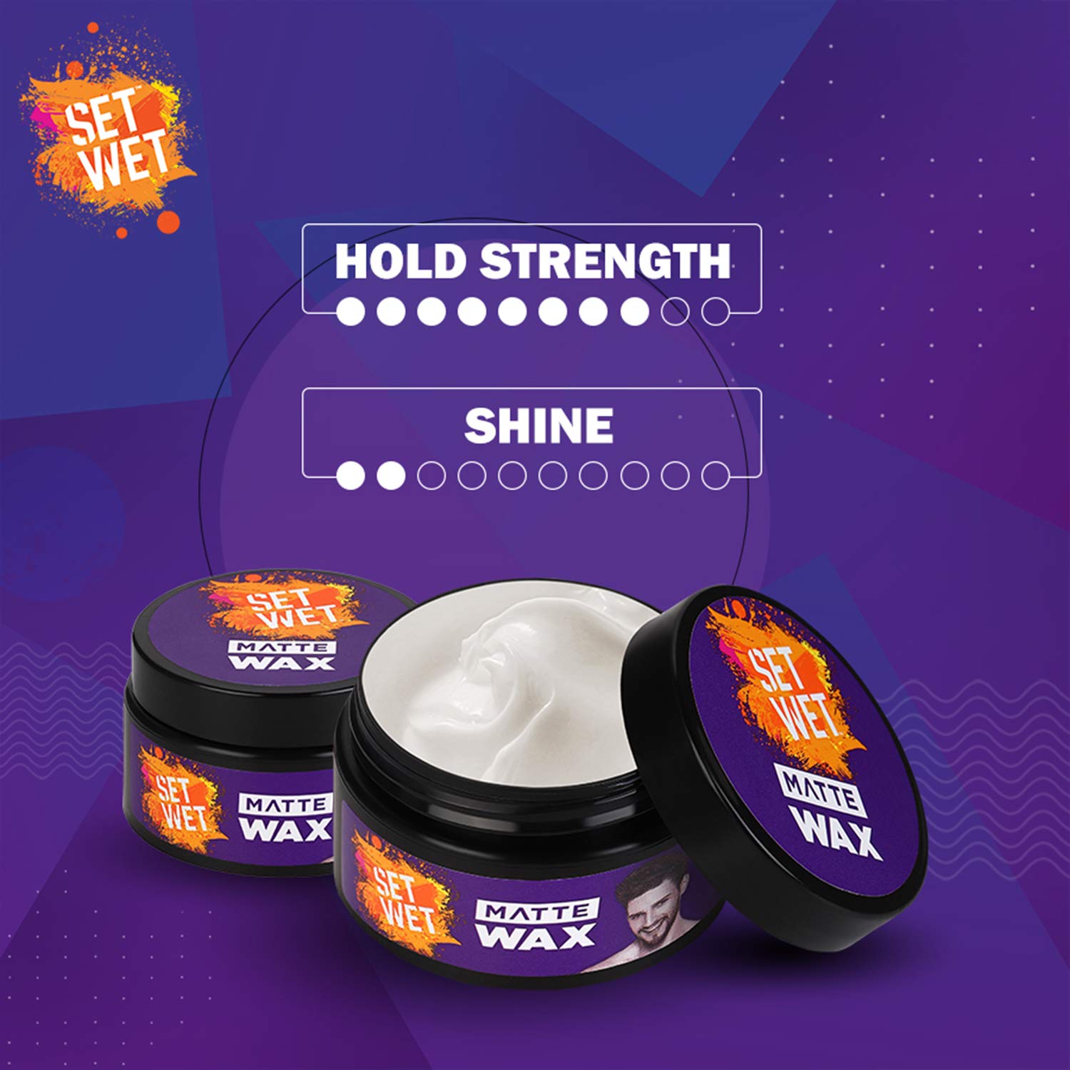 Set Wet Hair Gel Ultimate Hold , 250ml 8.4 Fl.oz. & Set Wet Daily Hair Styling Matte Wax , Matte Look , Flexible Hair & Restylable Anytime 60gm 2.1 Oz.