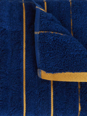 Comfigifts 100% Cotton 2 Bath & 2 Hand Towels 1400 Gsm | Soft, Absorbent, Lightweight Towels With Computerized Embroidery (Estate Blue/Fire)