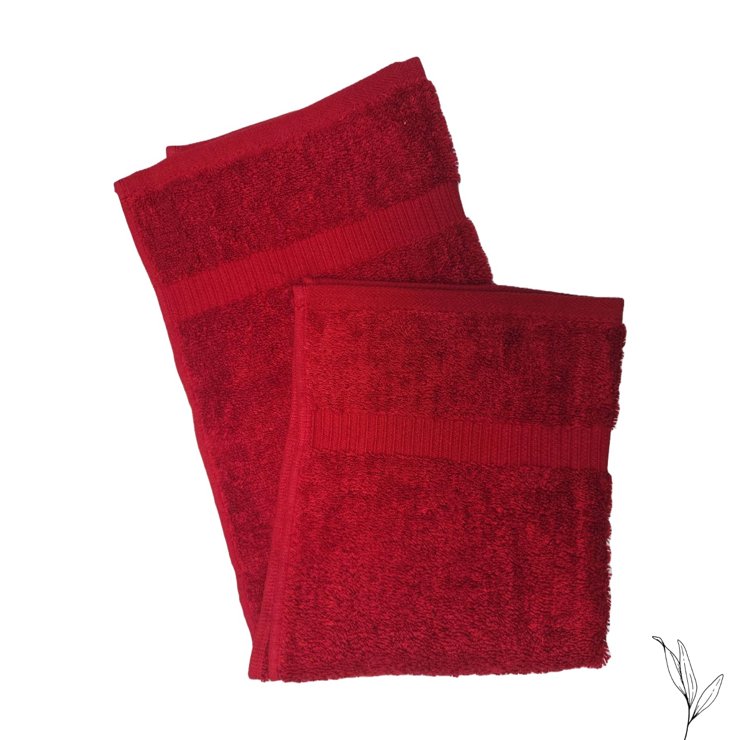 Nive Home Linens 100% Cotton Hand Towel 600 Gsm | Ultra Soft, Thick & Super Absorbent, Quick Dry Hand Towel (Red, Blue & Pink) - 3 Pcs