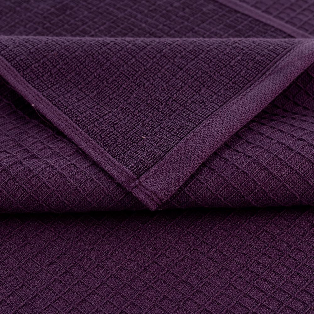 Casa Copenhagen Egyptian Cotton Zero Twist Hand Towel 400 Gsm (Dark Purple) -2 Pcs