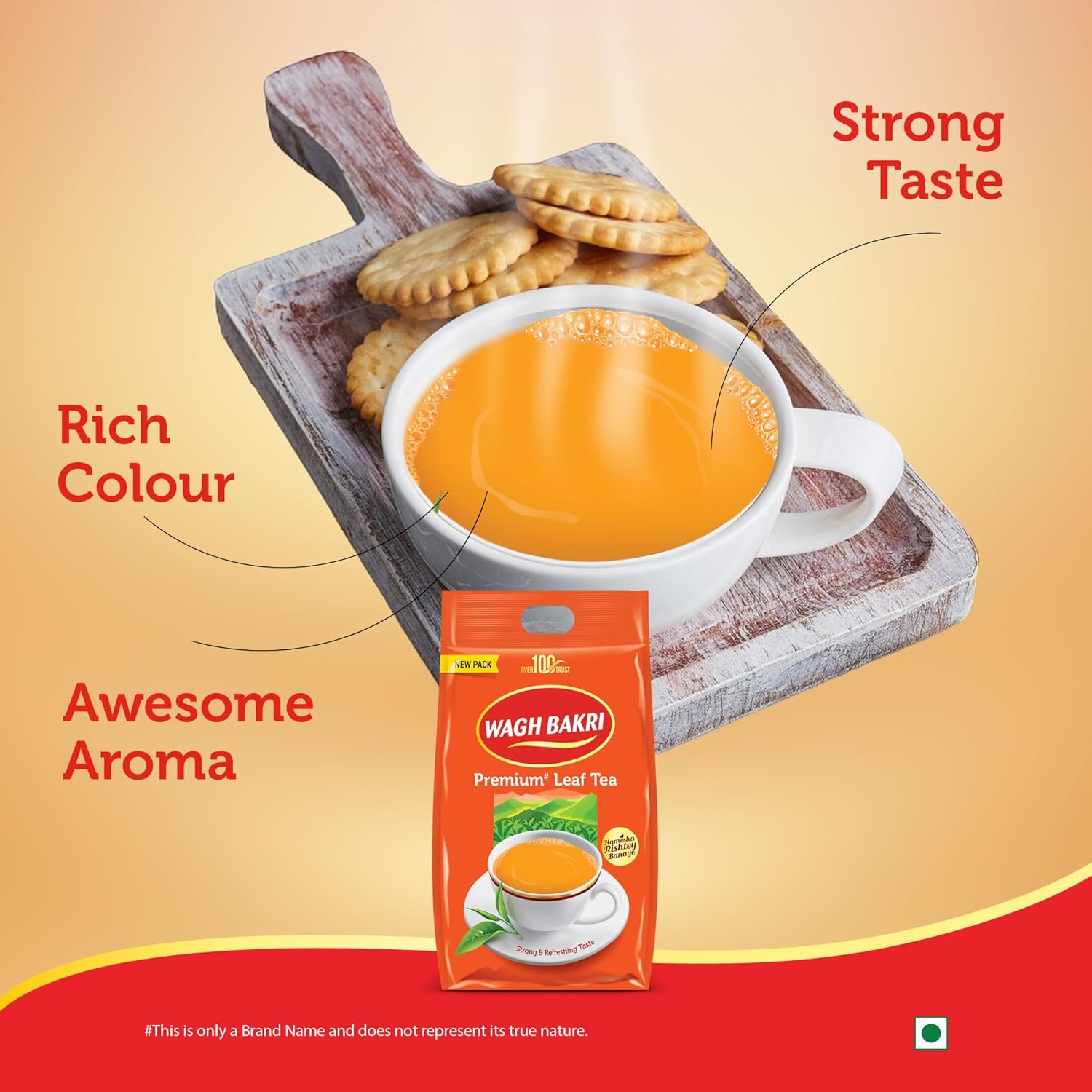 Wagh Bakri Premium Leaf Tea Pack - 1 Kg, 35.2 Ounce | Rich Color, Strong & Refreshing Taste, Awesome Aroma Chai Patti