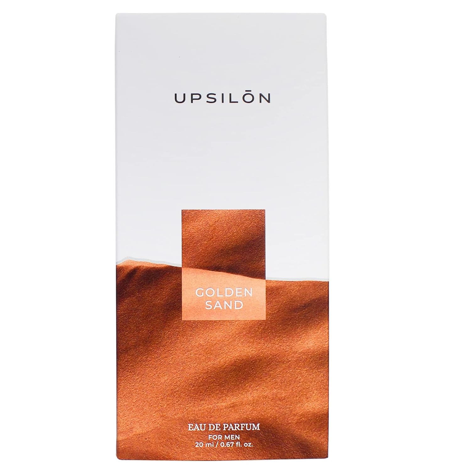 Upsilon Golden Sand Eau De Parfum For Men 20ml 0.6 Fl.oz. Long Lasting Fresh & Powerful Fragrance | Travel Friendly