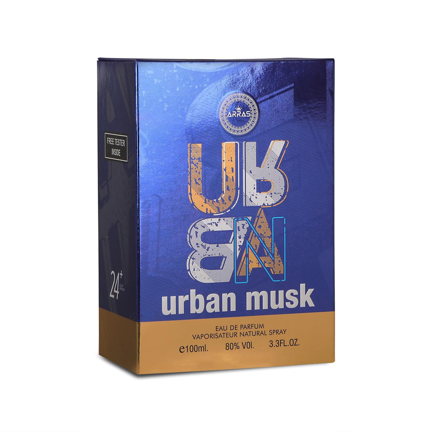 Arras Presents Urban Musk Eau De Parfum For Mens | Smell Crazy And Unique 100ml 3.3 Fl.oz. | Long Lasting Fresh Fragrance