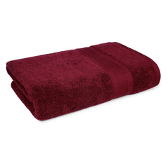 Trident Soft Comfort Air Rich 100% Cotton Bath Towels 500 Gsm | Large Size Bathroom Towels For Men/Women (Red Wine)