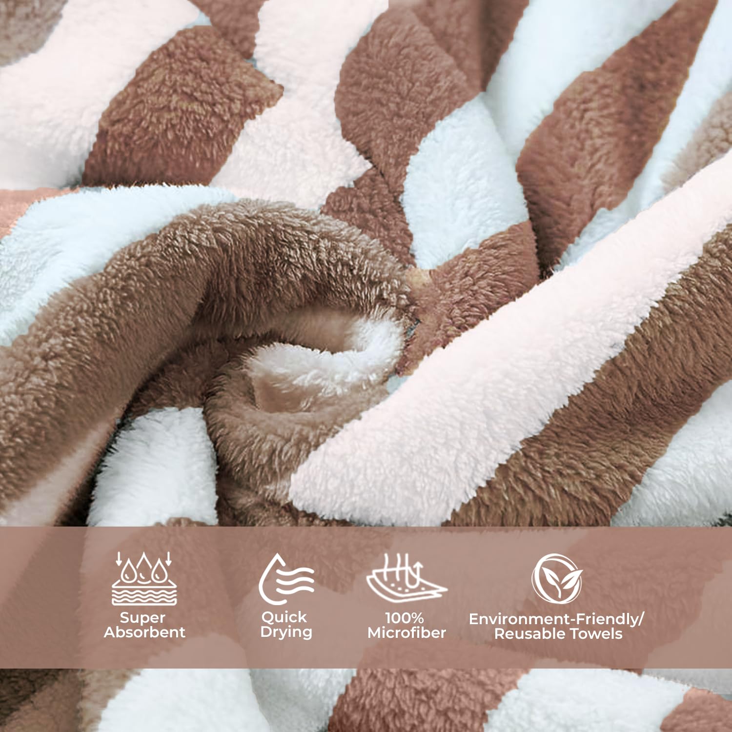 Maxoshine Microfiber Towels For Bath Large Size-Super Soft Coral Fleece Bathing Towel With Hook Quick Dry Super Absorbent-Bath Towel (Grey/Peach/Brown, Pack Of 3)