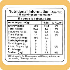 Pure Premium Desi Cow Ghee By Old Vaishali Dairy | High In Protein Fiber Healthy & Nutrients Indian Gir Cow Ghee | (500ml) 16.9 Ounce | Jar Pack