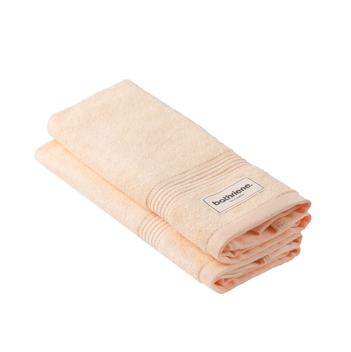 Bathriene Bamboo Hand Towels 400 Gsm | Ultra Soft, Absorbent & Quick Dry Towel (Sunrise Yellow)- Set Of 2
