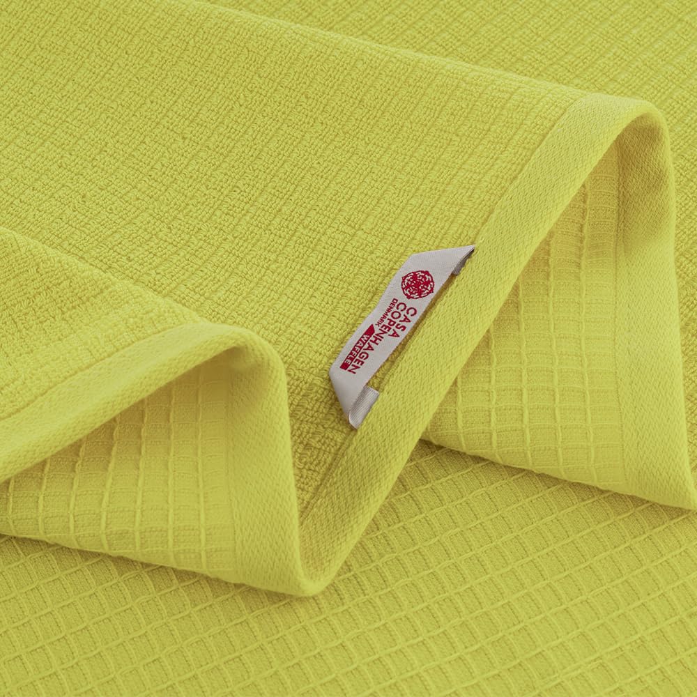 Casa Copenhagen Egyptian Cotton Exotic Hand Towel 400 Gsm (Wf Lime Green)- 2 Pcs