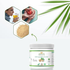 Life Farm Organics Ashwagandha Powder Helps Boost Strength, Stamina & Energy, Stress Relief Mental Calmness & Anxiety Issues Ashwagandha Root Powder | 150gm 0.3lbs