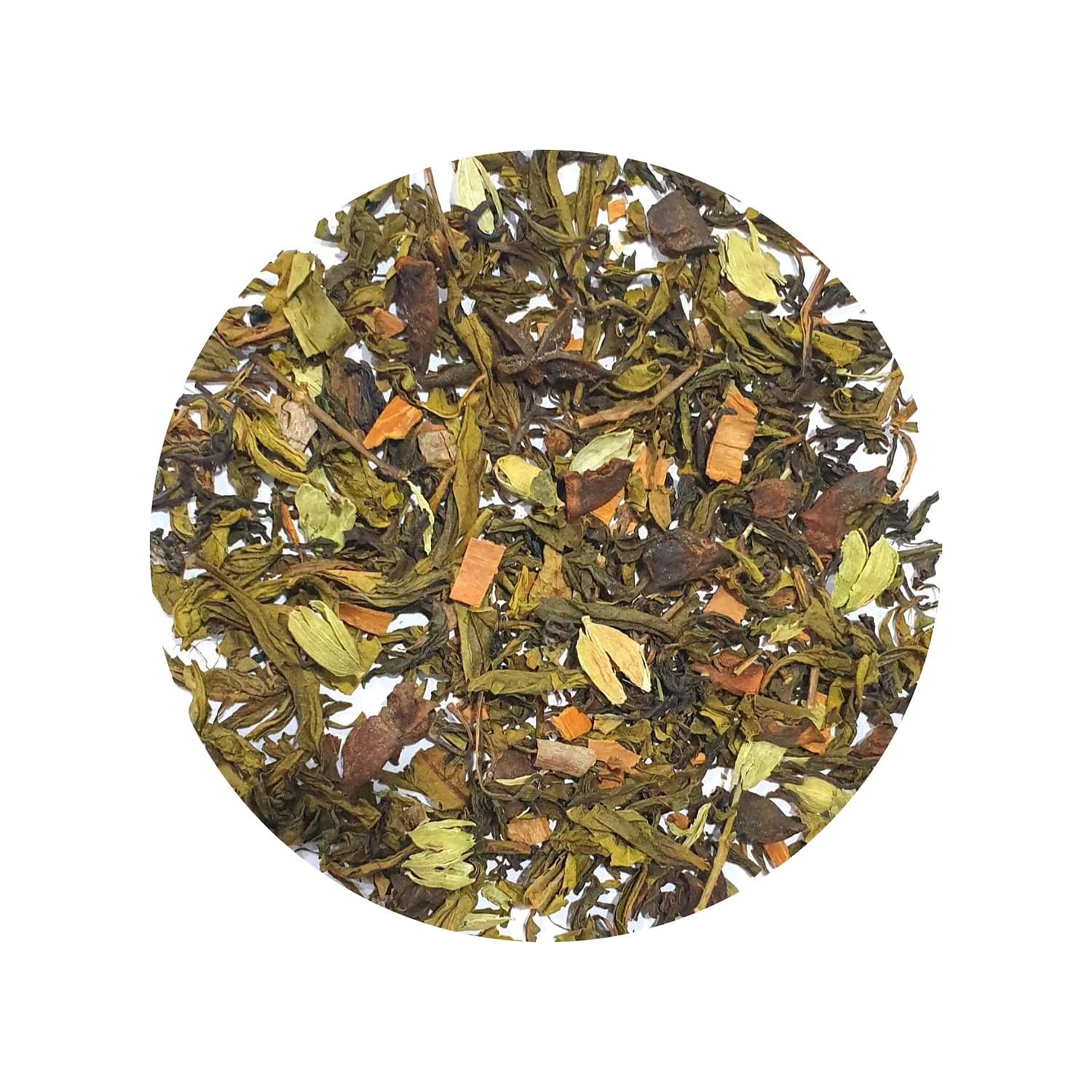Dorje Teas Darjeeling Kashmiri Kahwa Tea - 100gm, 3.5 Ounce, 40 Cups | Promotes Good Sleep & Stress Relief - Low Caffeine, Soothing Tea For Relaxation & Glowing Skin