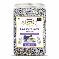 Online Quality Store Lavender Flower Herbal Tea - 100gm, 3.5 Ounce, 100 Cups | Organic Pure Dried Flower Iced Tea - Improves Skin Quality | Caffeine Free