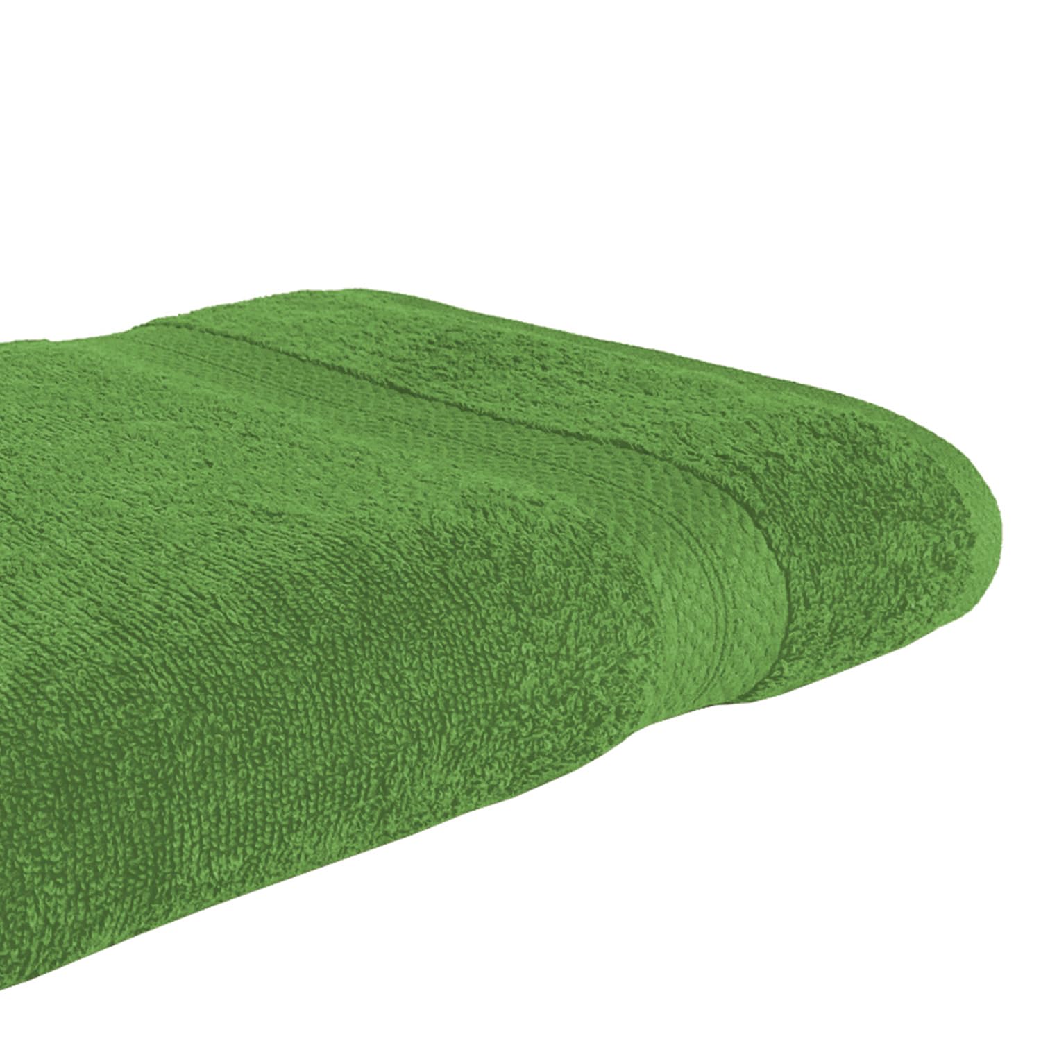 Spaces 100% Cotton Large 450 Gsm Dobby Solid Bath Towel (Green)