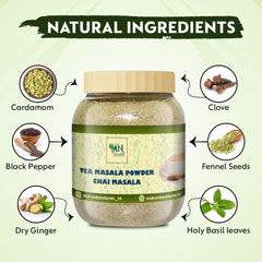 Mukunda Naturals Tea Masala Powder - 100gm, 3.5 Ounce | Premium Blend Of 100% Natural Spices - Rich Aroma & Taste Chai Masala | Enhance Your Tea Flavor