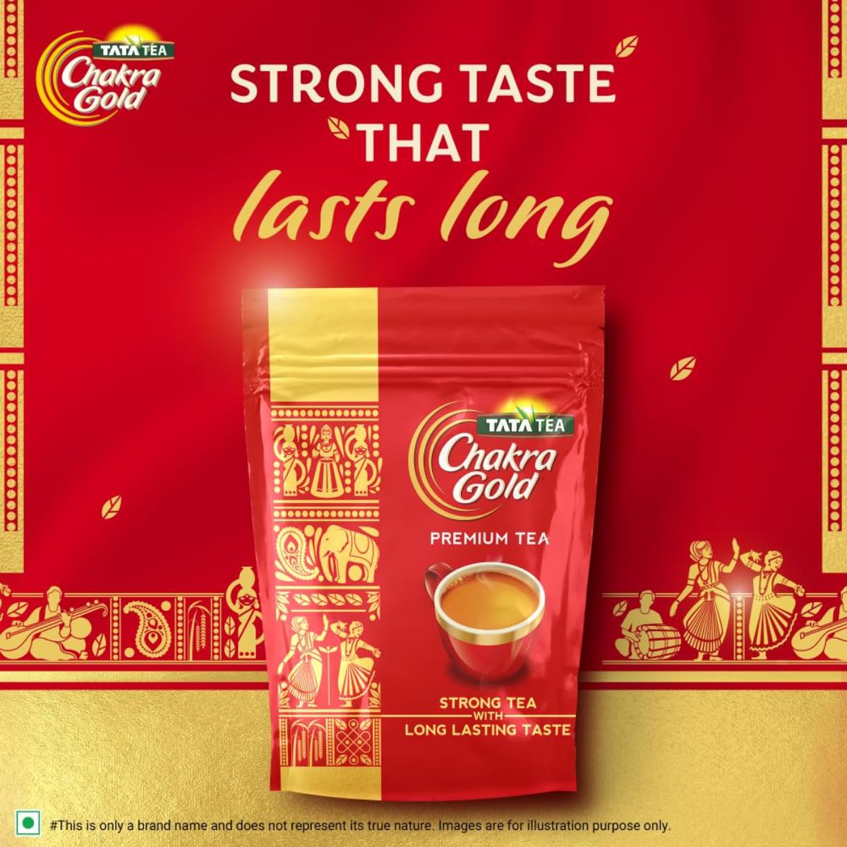 Tata Tea Chakra Gold Premium Tea - 1 Kg, 35.2 Ounce | Strong Tea With Long Lasting Taste - High Quality Assam Tea | Medium Caffeine Chai Patti