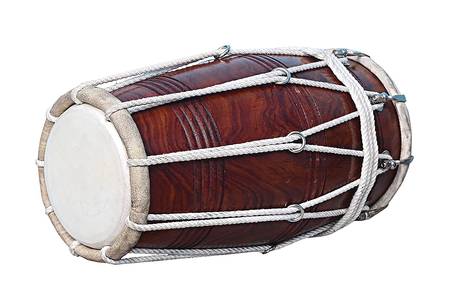 Special Half Rassi Sheesham Wood Dholak Drum With Padded Bag | Perfectly Symmetric Round Dholak - Dholak For Festival, Wedding, Satsang | Very Easy To Tune