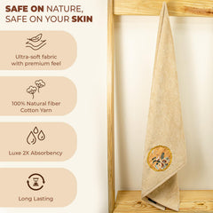 Akiko Home Prima Dream 100% Cotton Bath Towels 450 Gsm | Soft, Absorbent & Durable, Cotton Bath Towel | Pack Of 1 (Beige)